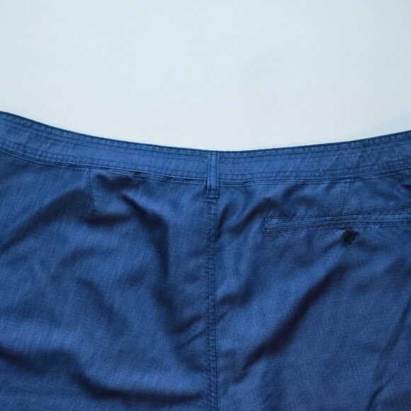 Hurley lightweight summer flat front short darker blue men's size 38 - Picture 4 of 10